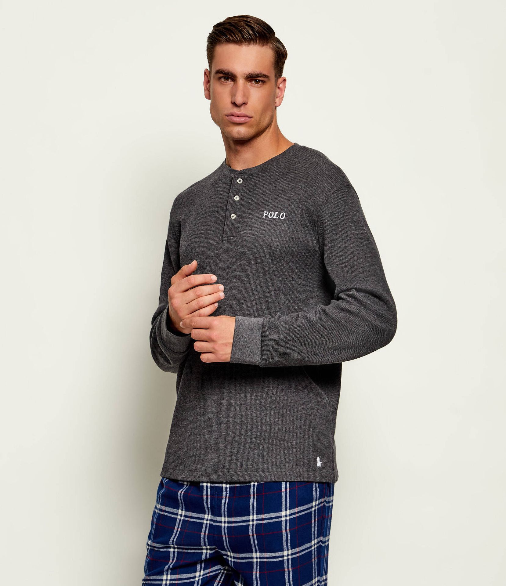 POLO RALPH LAUREN Góra od piżamy Henley Regular Fit