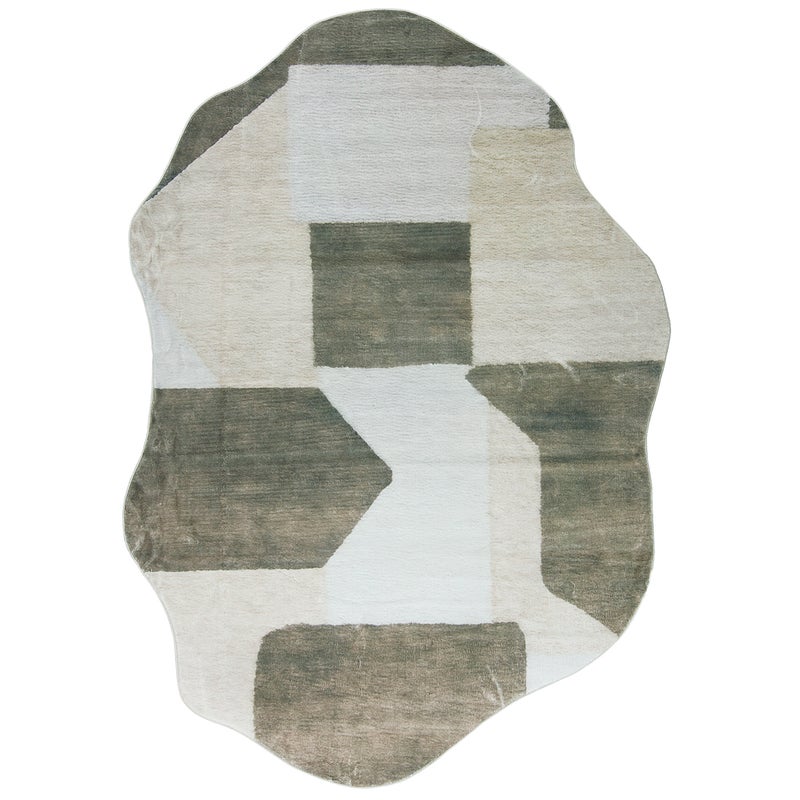 Dywan Wewnętrzny Lonato Valo Mazovia Nieregularny 200 x 300 cm Beżowy Biały Geometryczny Krótki Włos