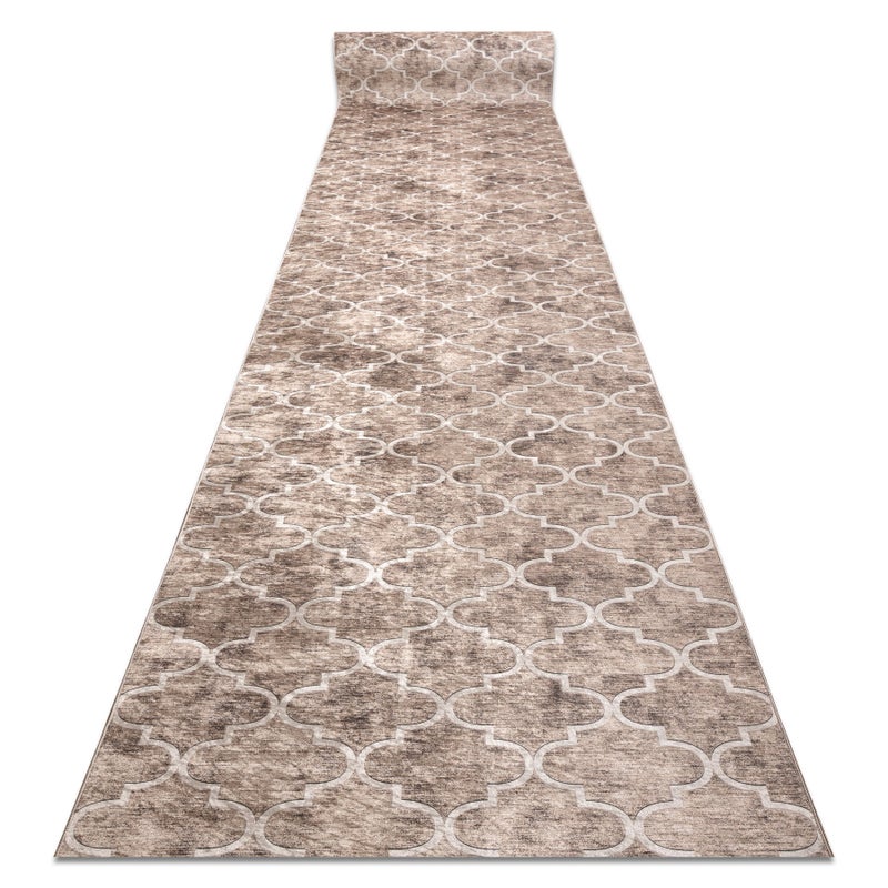 CHODNIK podgumowany DO PRANIA LOTUS CLOVER 60920 Koniczyna, melanż beż 80 cm 80x600 cm