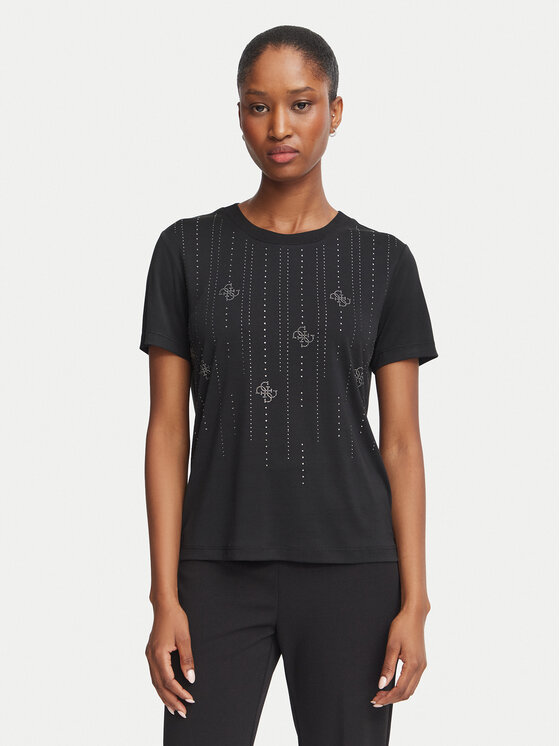 Guess T-Shirt W6BI29 K6050 Czarny Regular Fit
