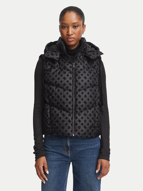 Guess Bezrękawnik W6BL53 W4182 Czarny Regular Fit