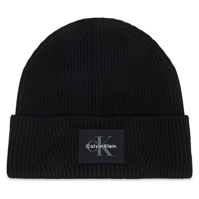 Czapka Calvin Klein Monologo LV04D8096G Czarny