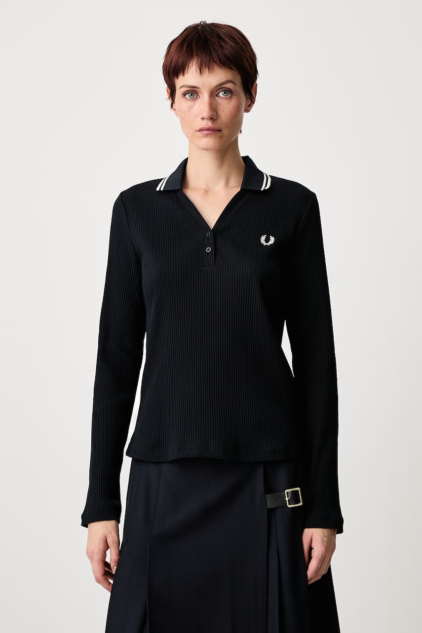 Fred Perry longsleeve damski z bawełną