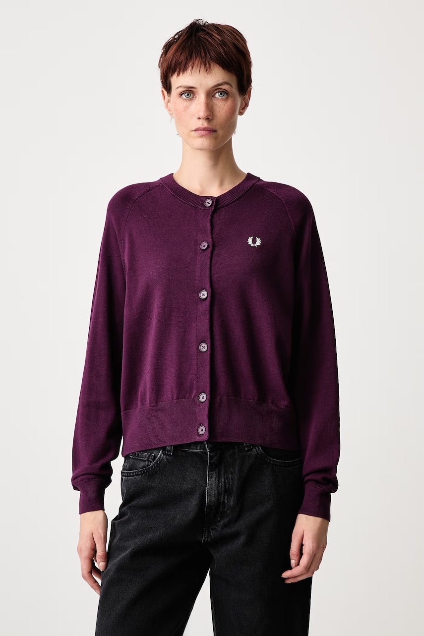 Fred Perry kardigan bawełniany damski
