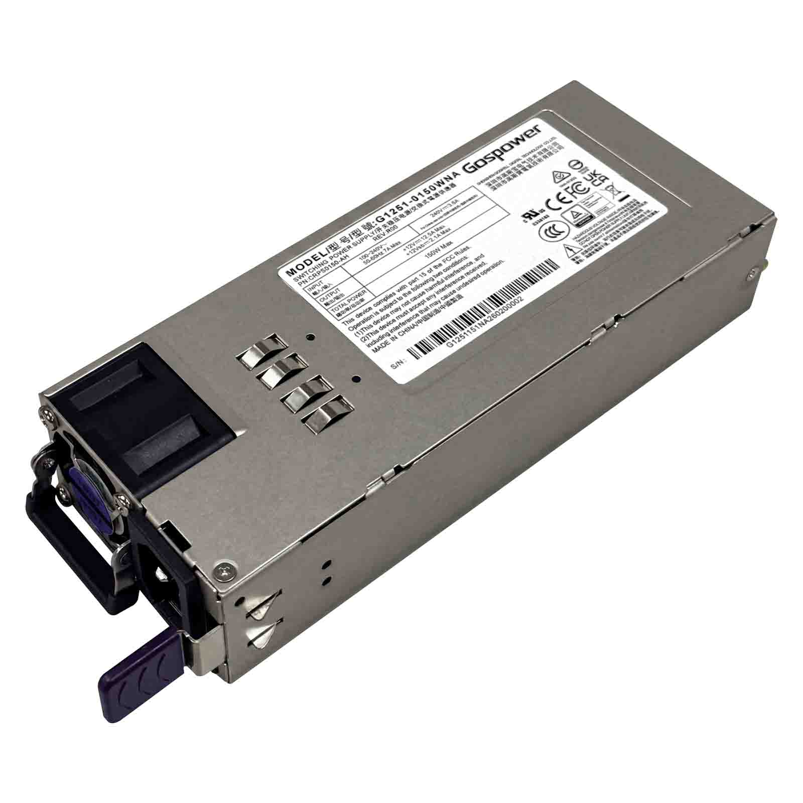 MikroTik zasilacz Hot Swap 12V DC 12A 150W do CRS812 DDQ (G1251-0150WNA)