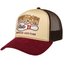 Czapka Trucker Strike by Stetson, beżowo-czerwony, One Size