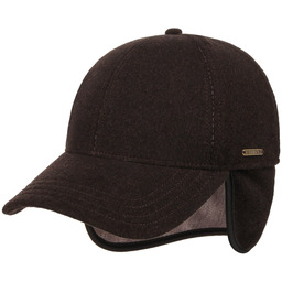 Czapka Vaby z Nausznikami by Stetson, ciemnobrązowy , S (54-55 cm)