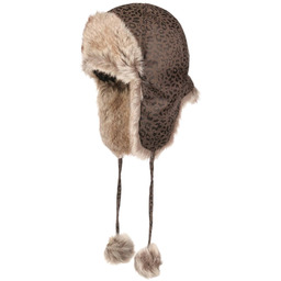Czapka Pilotka Kaziranga Pompon by McBURN, brązowo-beżowy, M (56-57 cm)