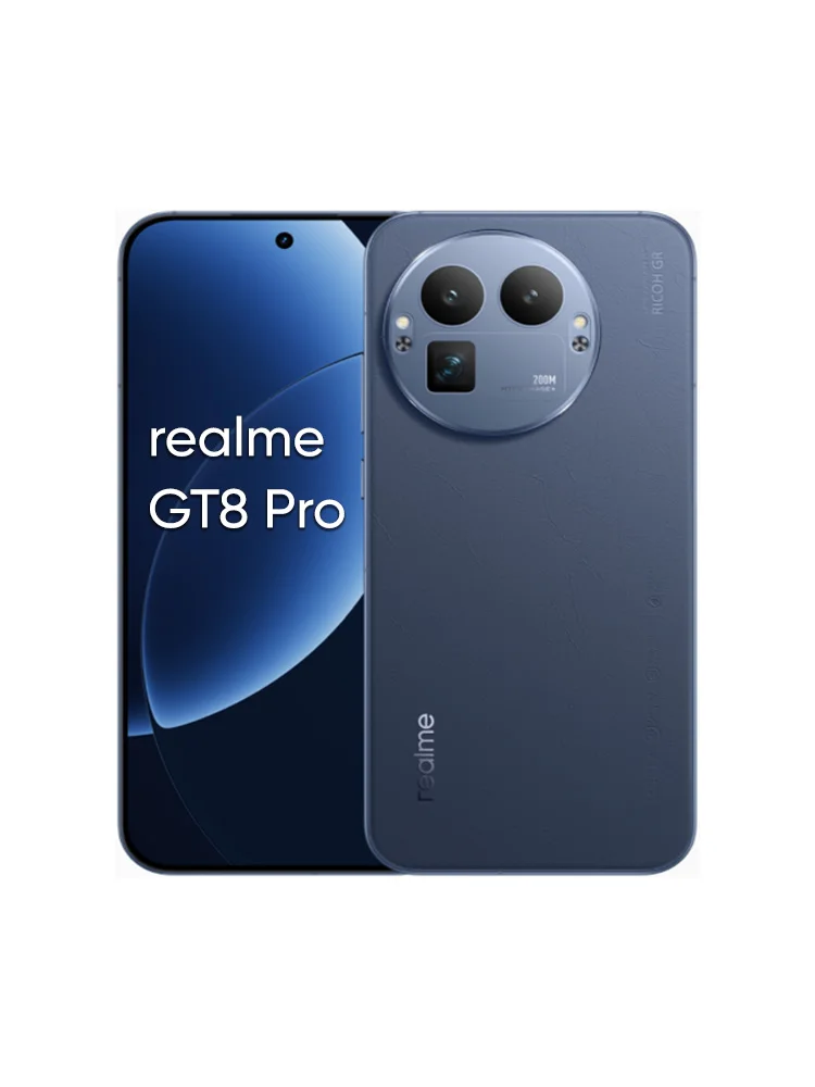 Smartfon realme GT 8 Pro 5G Snapdragon 8 Elite Gen 5, ładowanie bezprzewodowe 50W, ultra-aparat 200MP, ekran 144Hz, nowa wersja EU 16GB+512GB Urban Blue