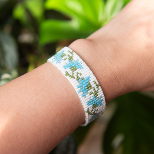 Bransoletka SUMMER MEADOW - kwiaty - koraliki Miyuki