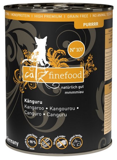 Catz Finefood Purrrr w puszkach, 12 x 400 g / 375 g - No. 107, kangur (12 x 400 g)