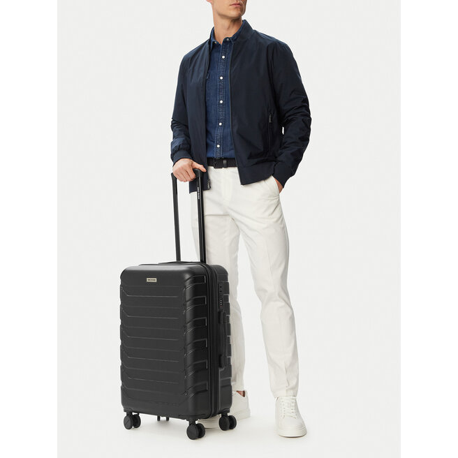 Walizka średnia GINO ROSSI CEO-GIN-M-001-05-BLACK 2 Czarny