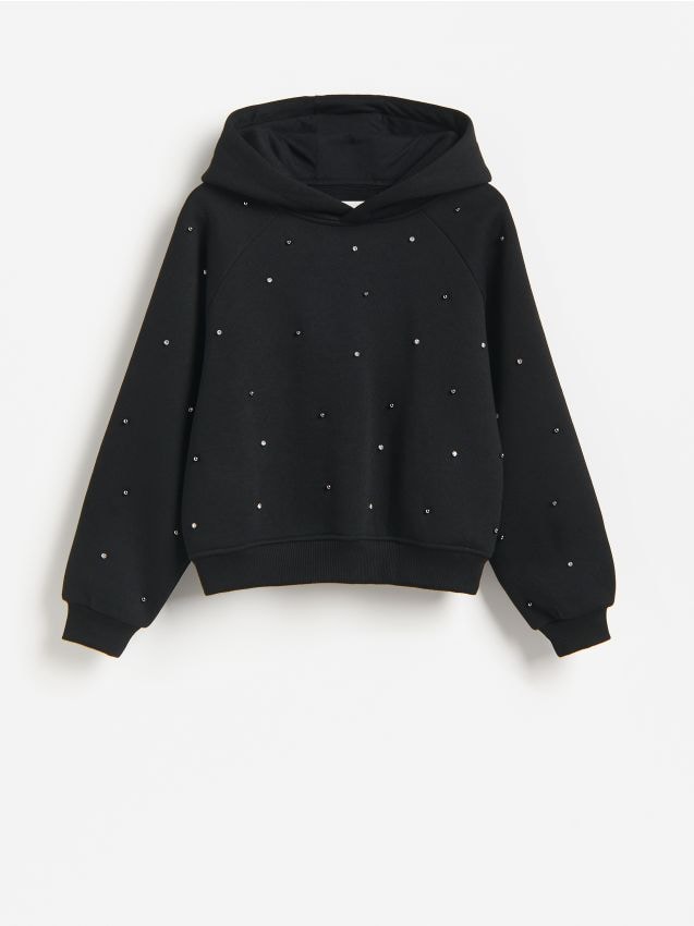 Reserved - Bluza z aplikacjami - czarny