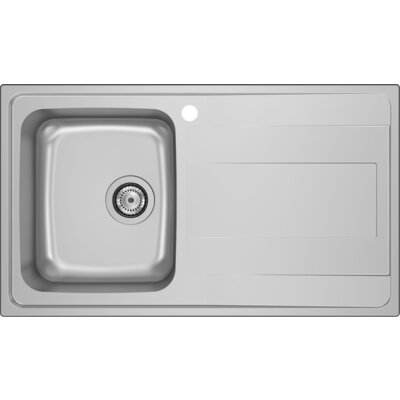 ROCA Zlewozmywak jednokomorowy z ociekaczem Budapest A870N30860 Stal nierdzewna 50x86