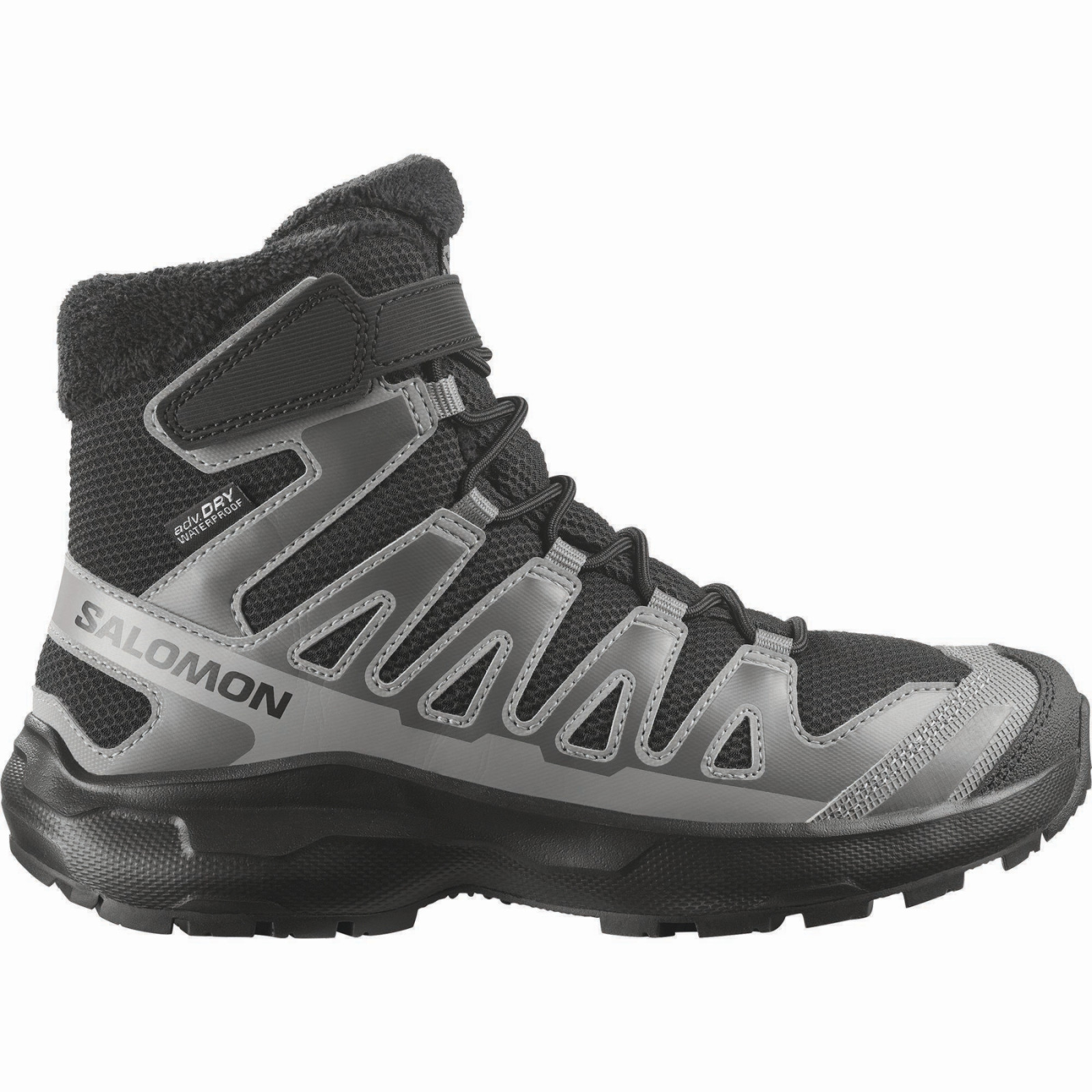 Buty dziecięce Salomon Xa Pro Winter Wp J Black-Castlerock-Cloudburst Rozmiar butów (UE): 34 / Kolor: czarny/szary