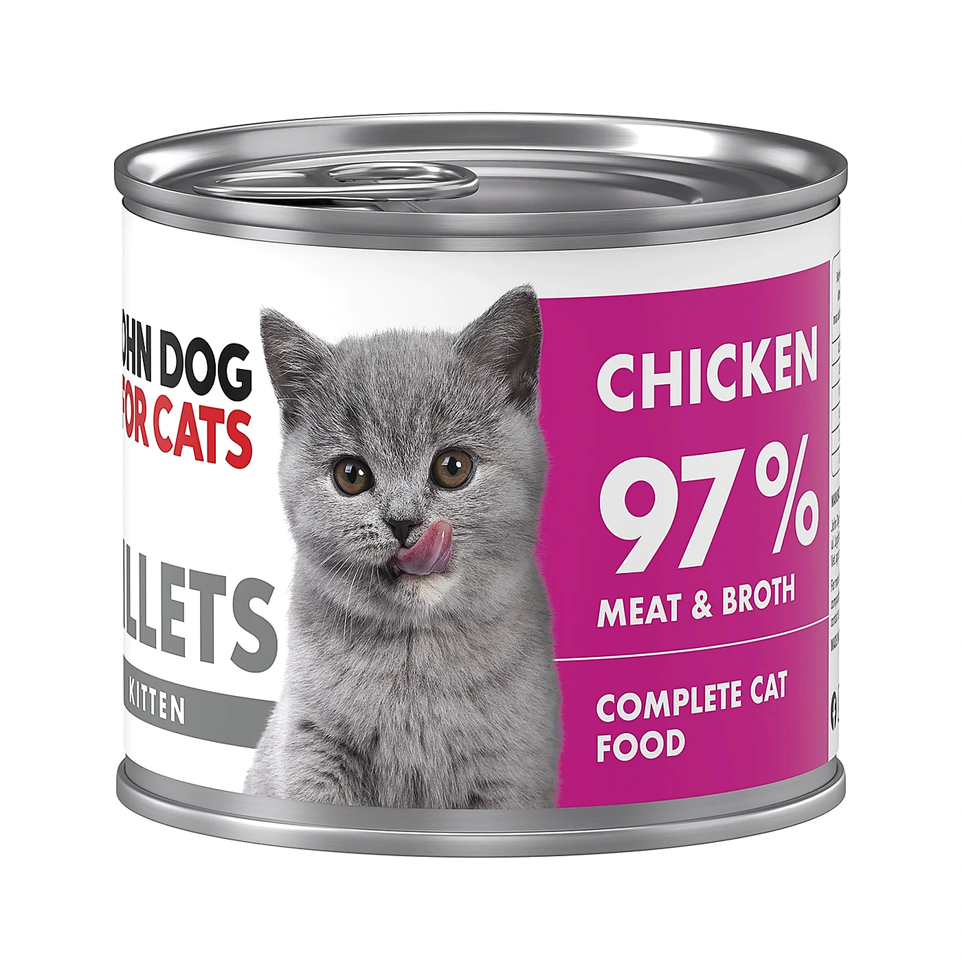Karma mokra dla kociąt John Dog for Cats Filety Kurczak -140 g