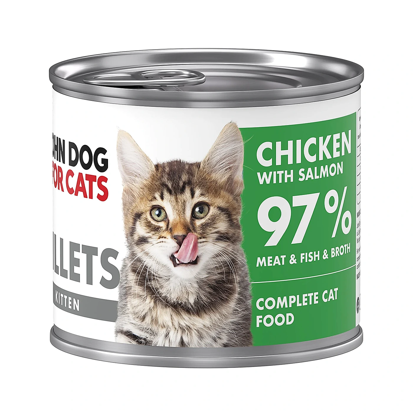 Karma mokra dla kociąt John Dog for Cats Filety Kurczak z łososiem; 140 g