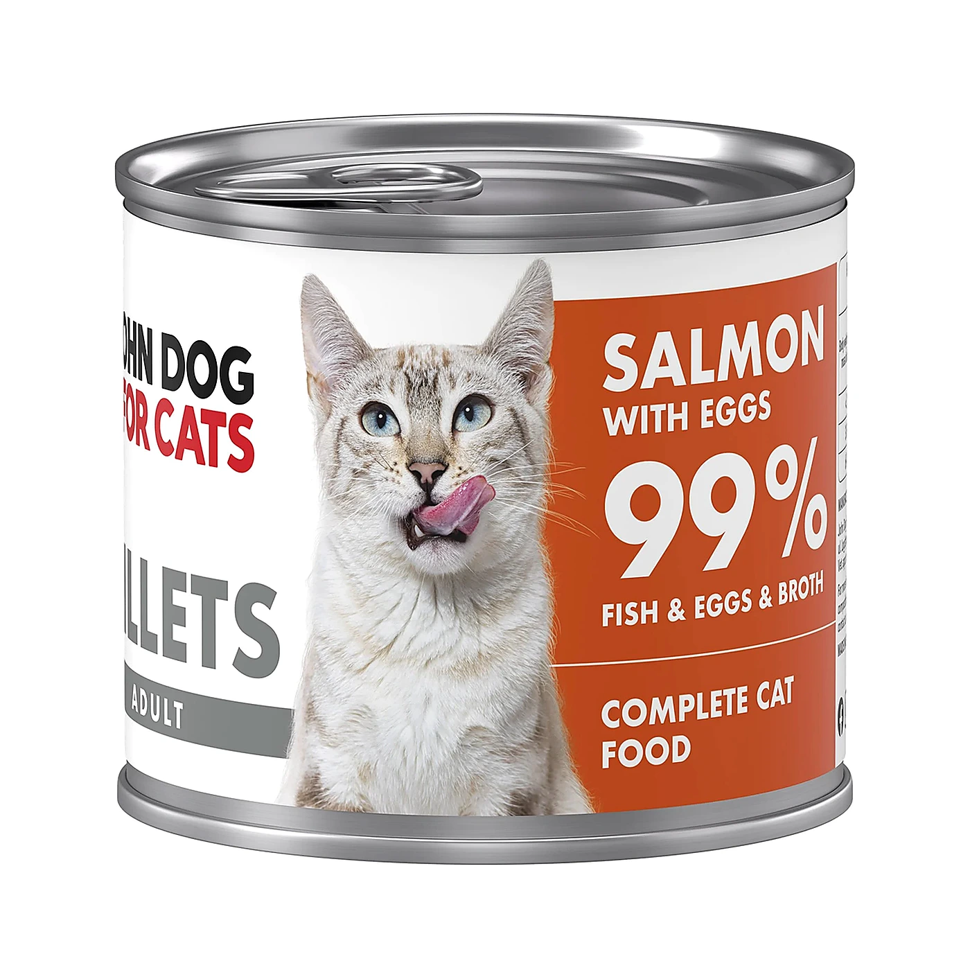 Karma mokra John Dog for Cats Filety Łosoś z jajkami; 140 g