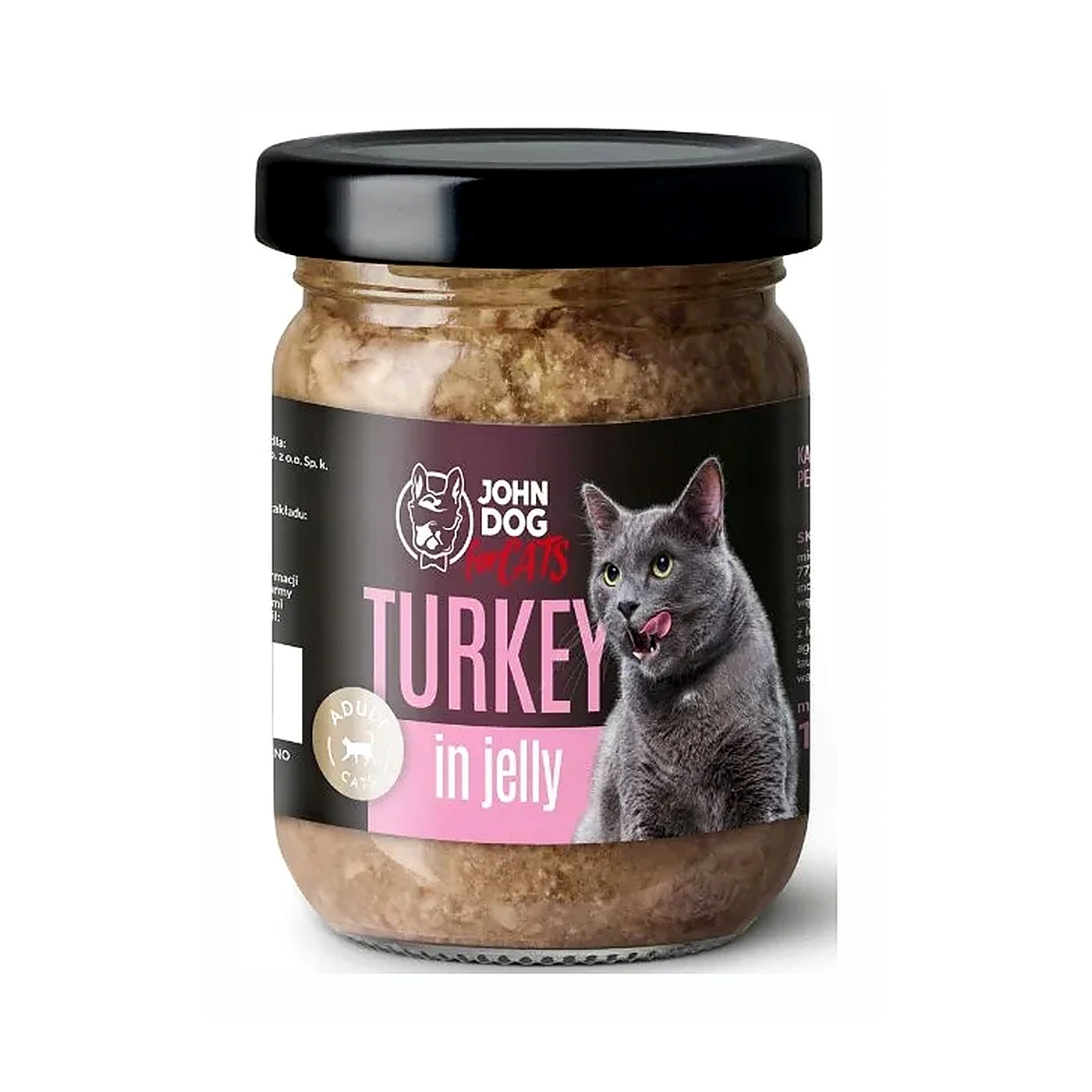 Karma mokra dla kociąt John Dog for Cats GALARETKA 100g; indyk