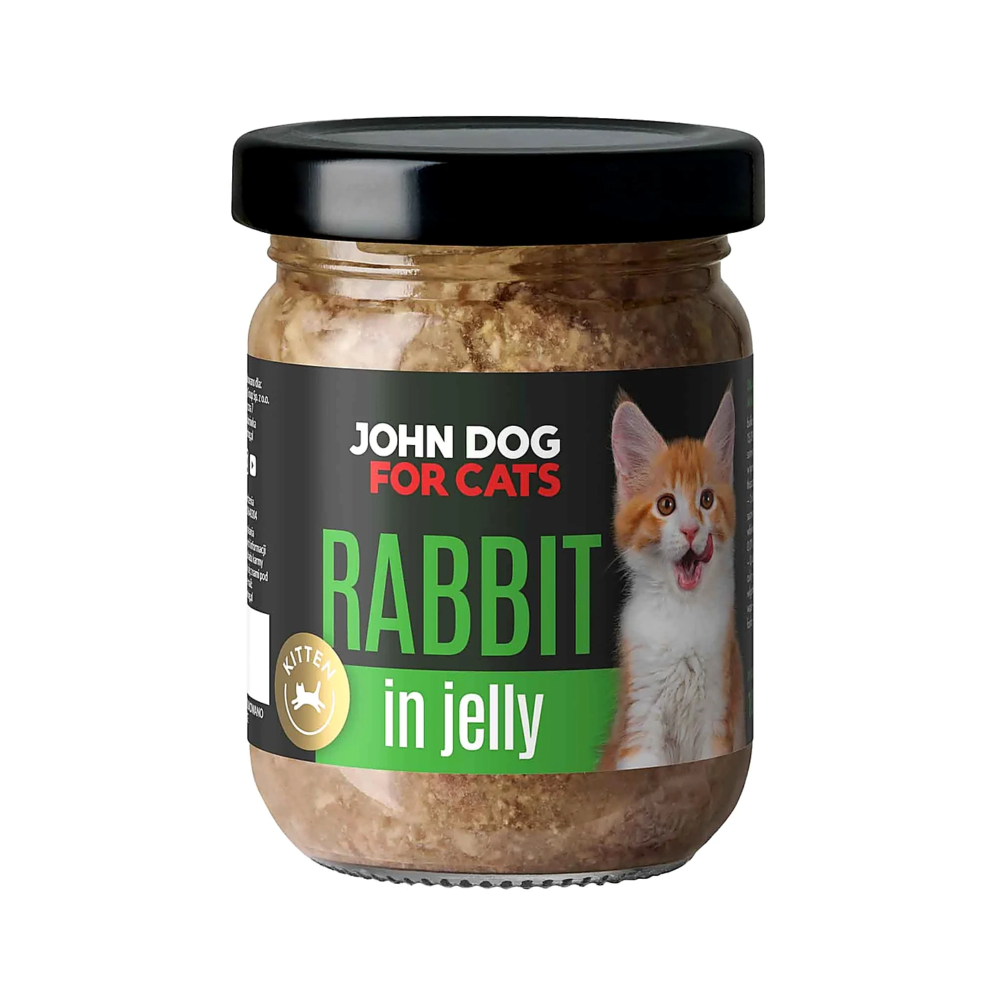 Karma mokra dla kociąt John Dog for Cats GALARETKA 100g; królik