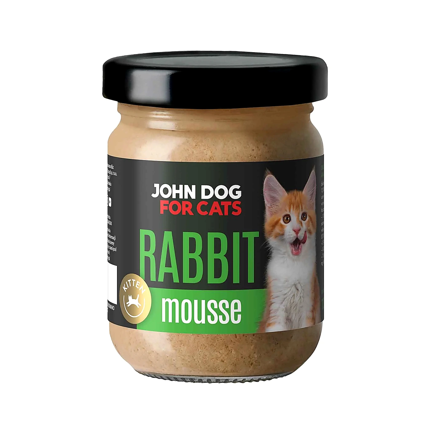 Karma mokra dla kociąt John Dog for Cats MUS 100g; królik