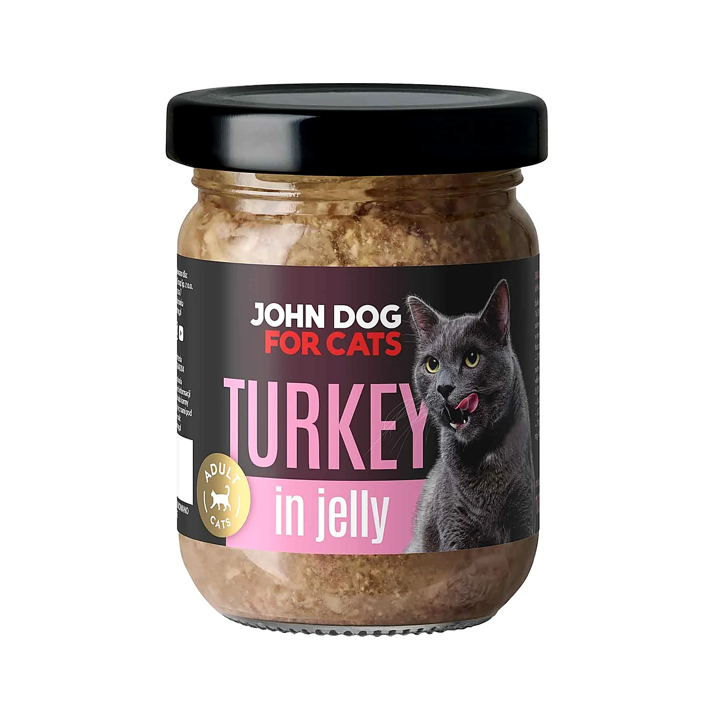 Karma mokra dla kotów John Dog for Cats Galaretka 100g; indyk
