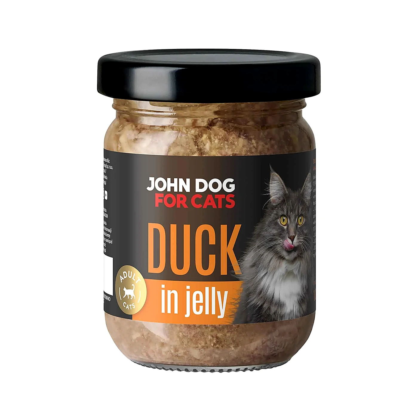 Karma mokra dla kotów John Dog for Cats Galaretka 100g; kaczka