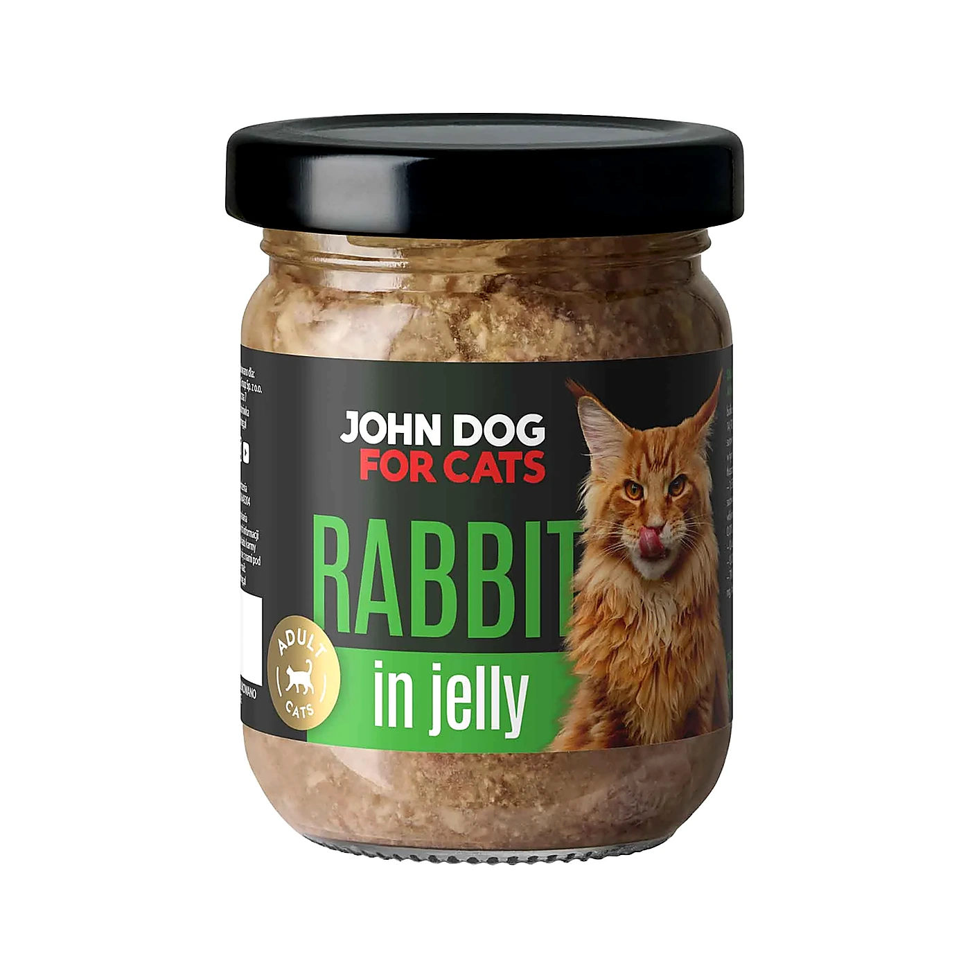 Karma mokra dla kotów John Dog for Cats Galaretka 100g; królik