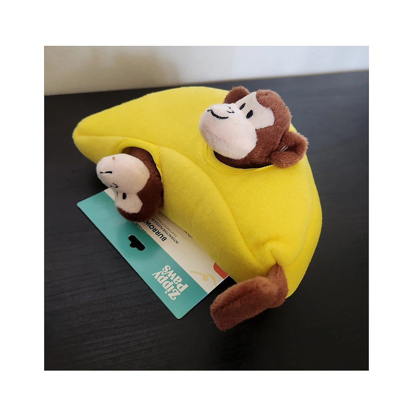 ZP229 ZIPPY PAWS Pluszowa norka Banan z małpkami