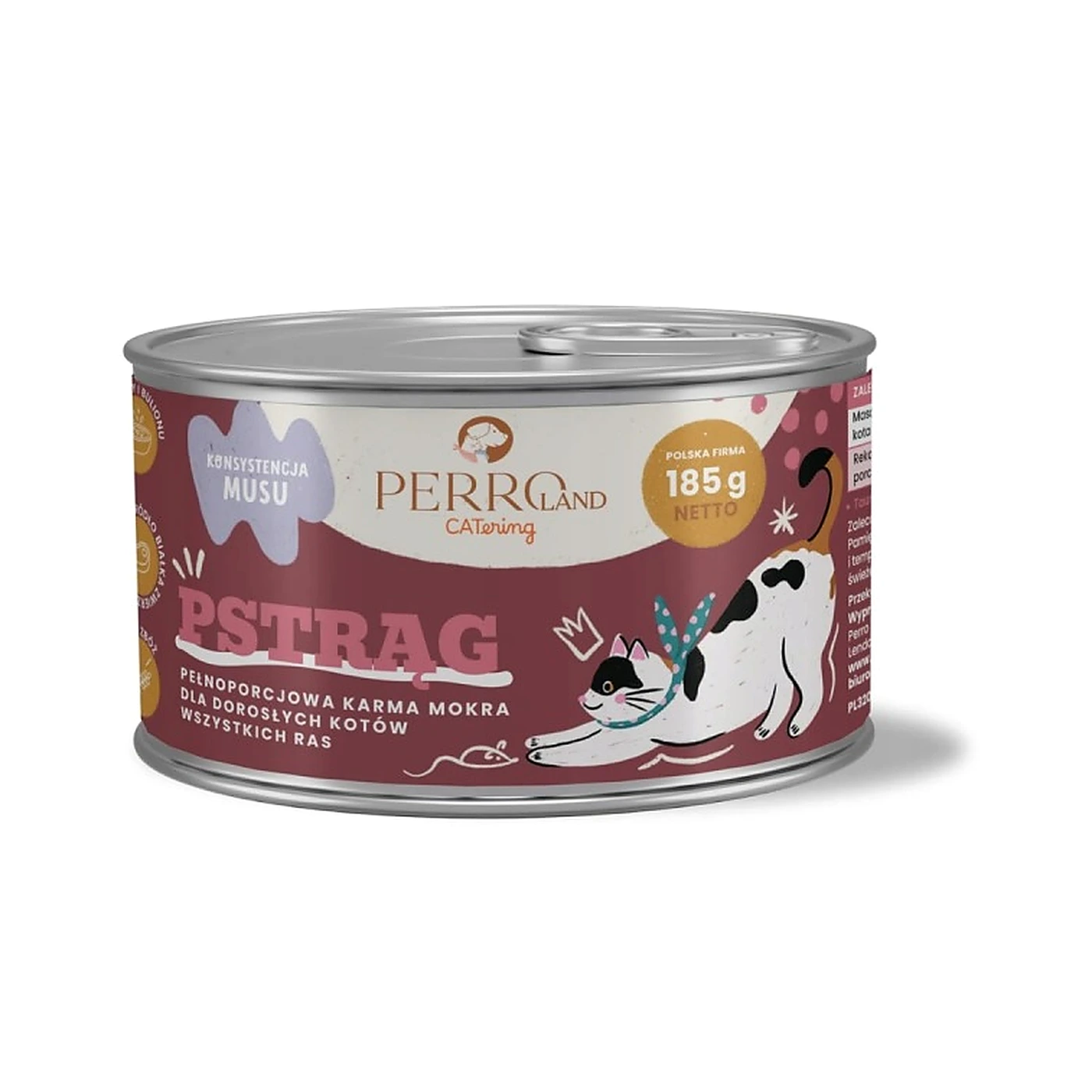 PERRO CATERING karma dla kotów Pstrąg 185g