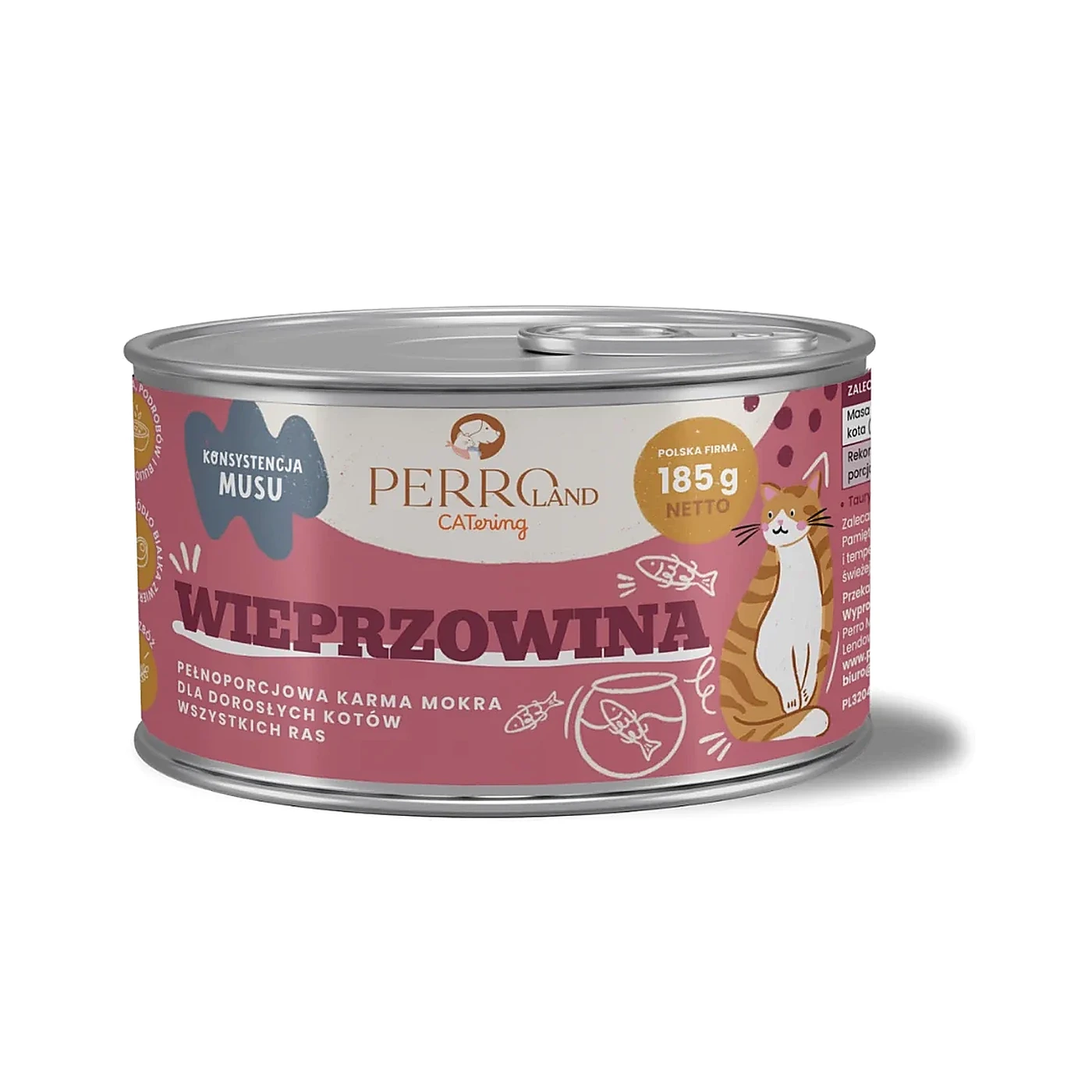 PERRO CATERING karma dla kotów Wieprzowina 185g