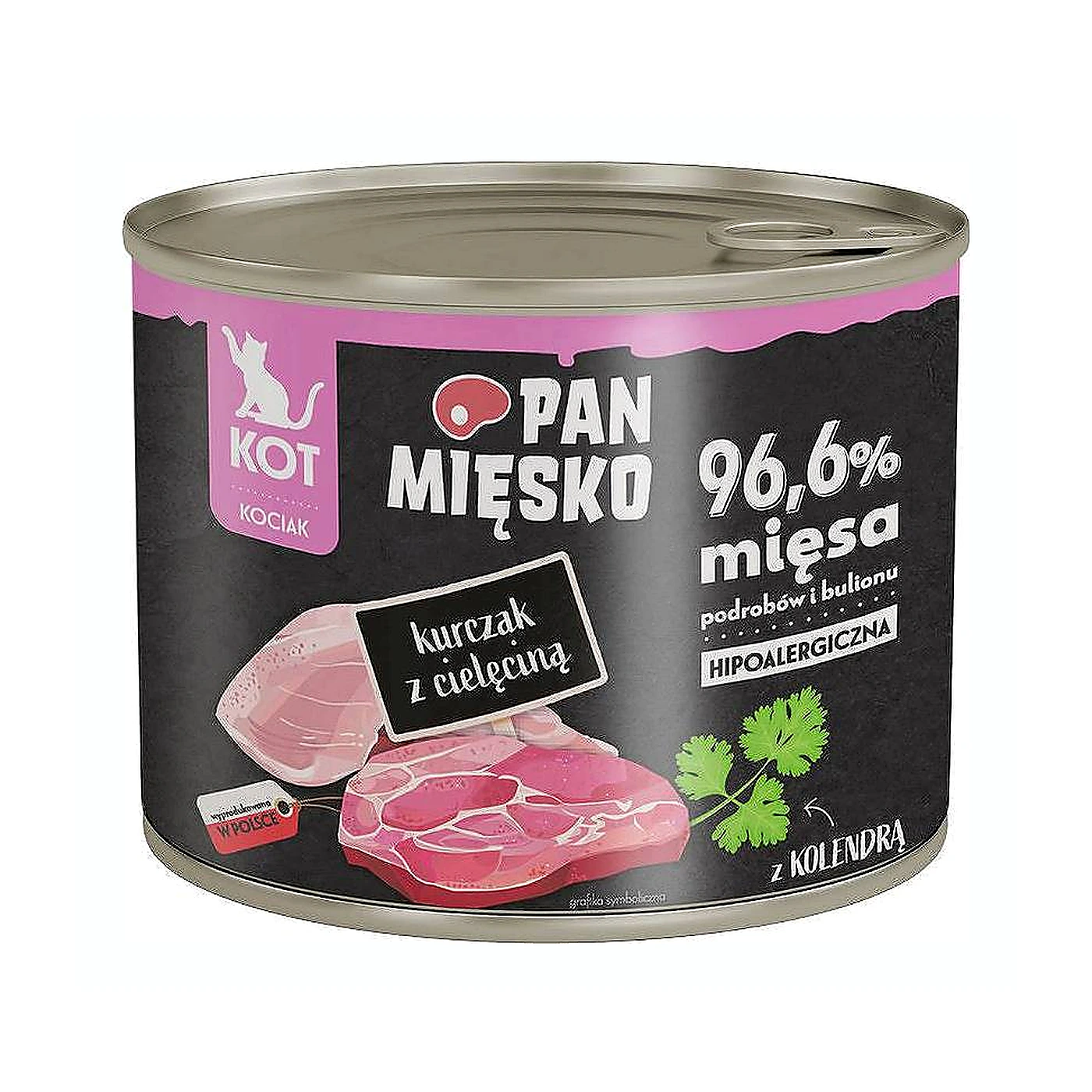 Pan Mięsko Karma mokra dla kota Kurczak z cielęciną (kociak) 200g
