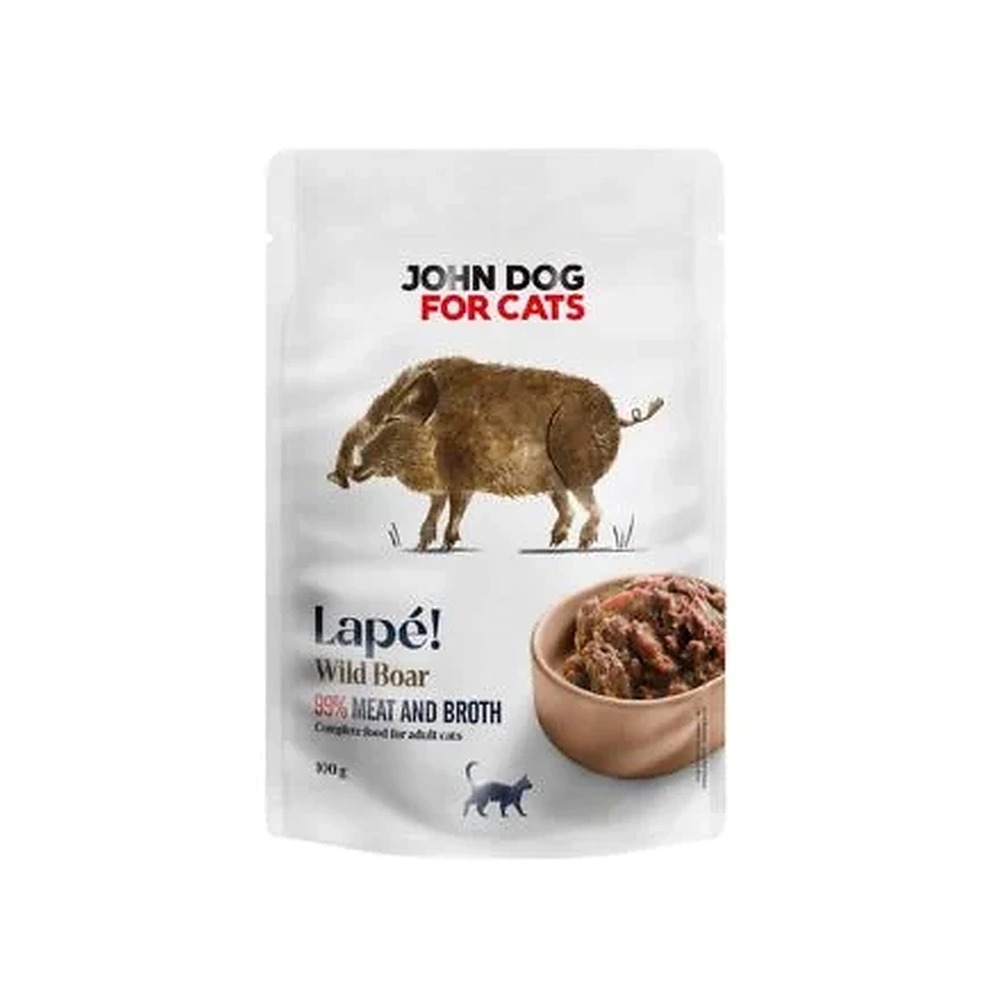 Monobiałkowa karma mokra dla kota Dzik 100g Lapé John Dog for Cats