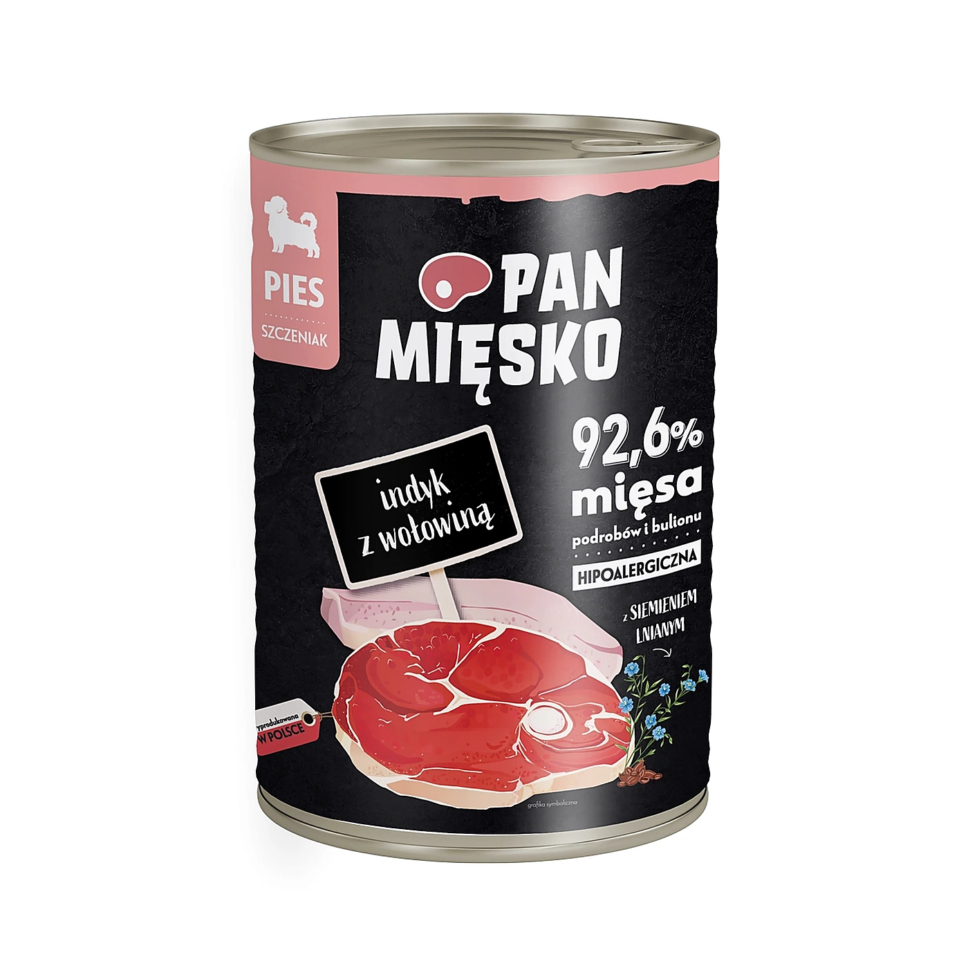 Pan Mięsko Karma mokra dla szczeniąt Indyk i Wołowina 400g