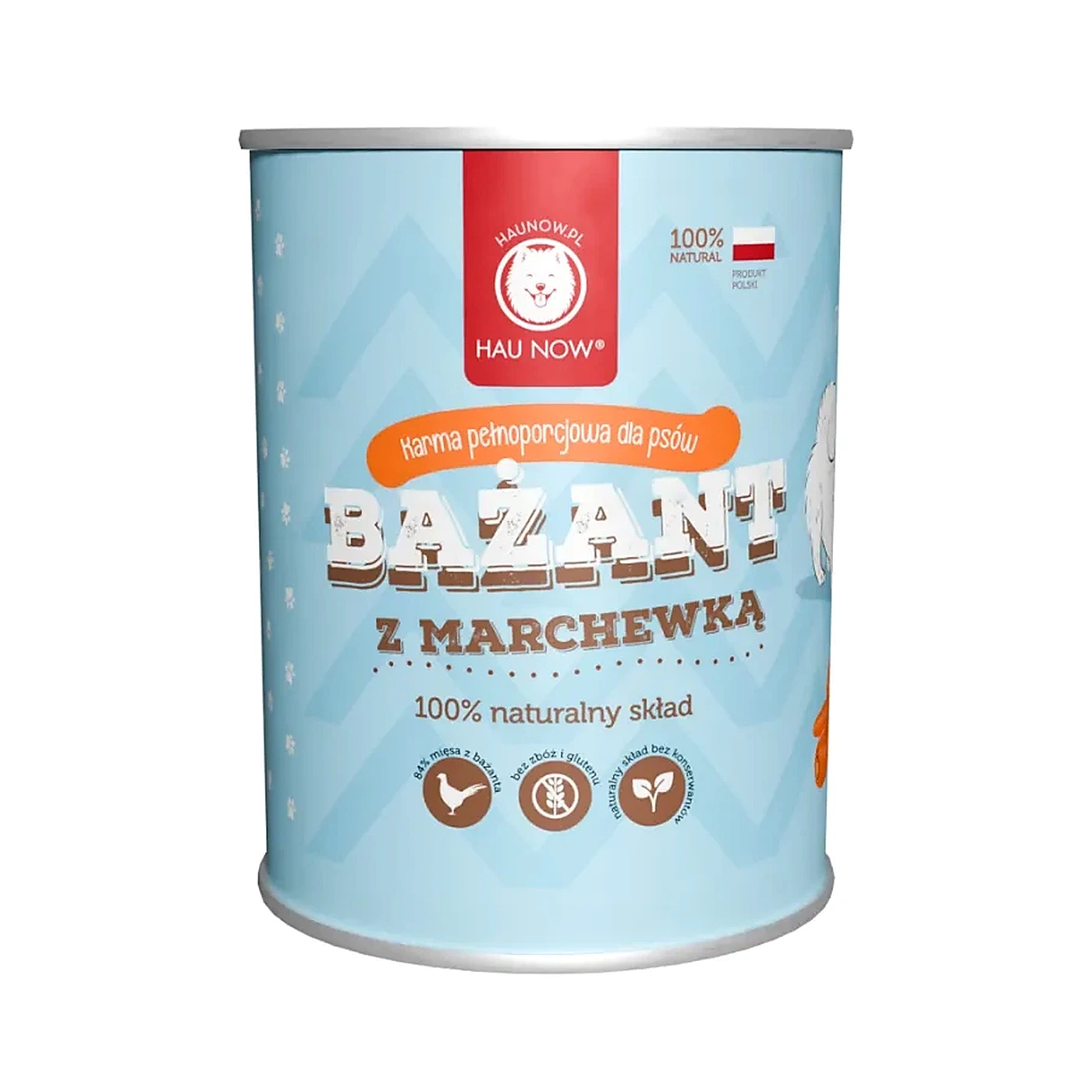Hau Now Mokra karma dla psa monobiałkowa bażant z marchewką 400g