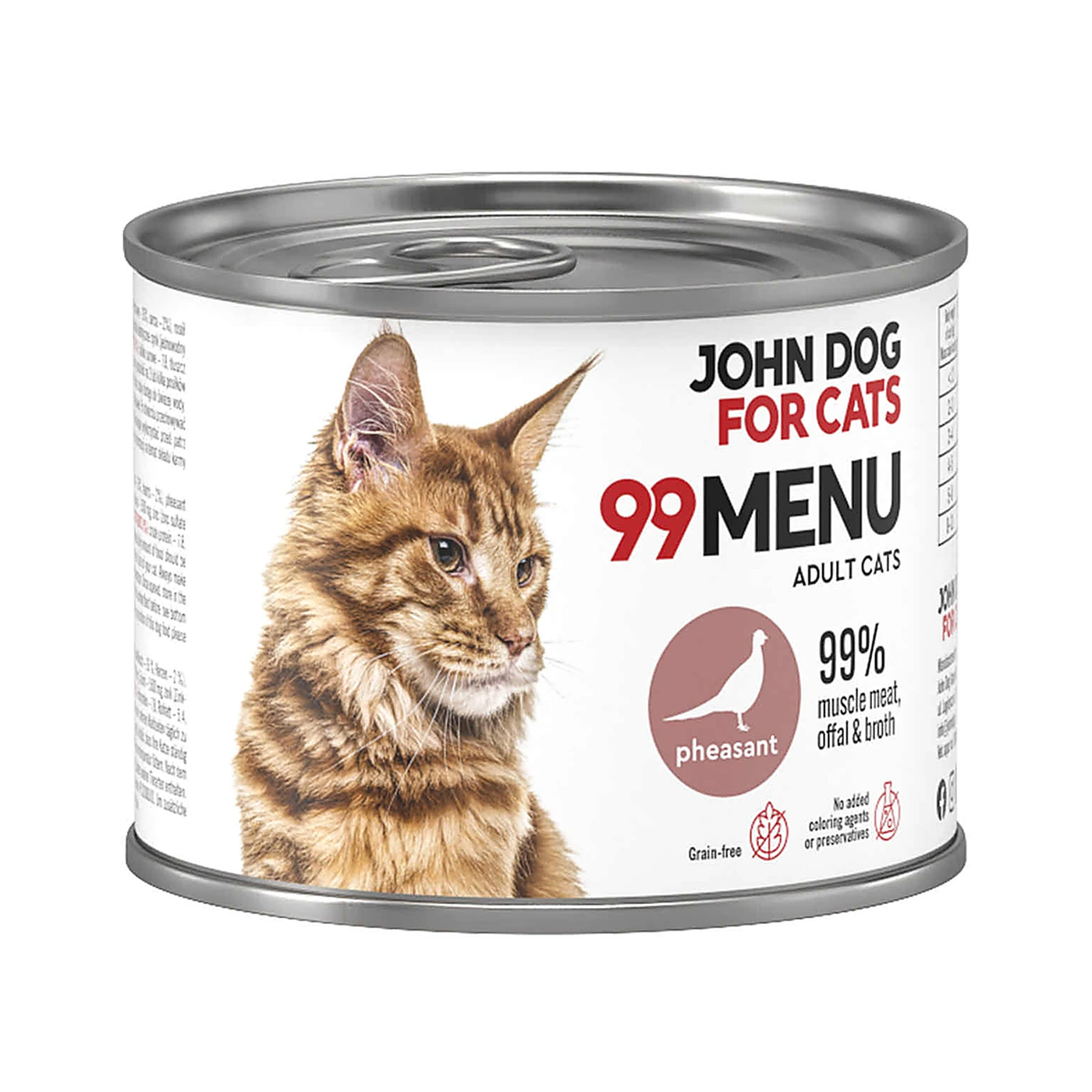 Karma mokra 99 MENU John Dog for Cats bażant 200g