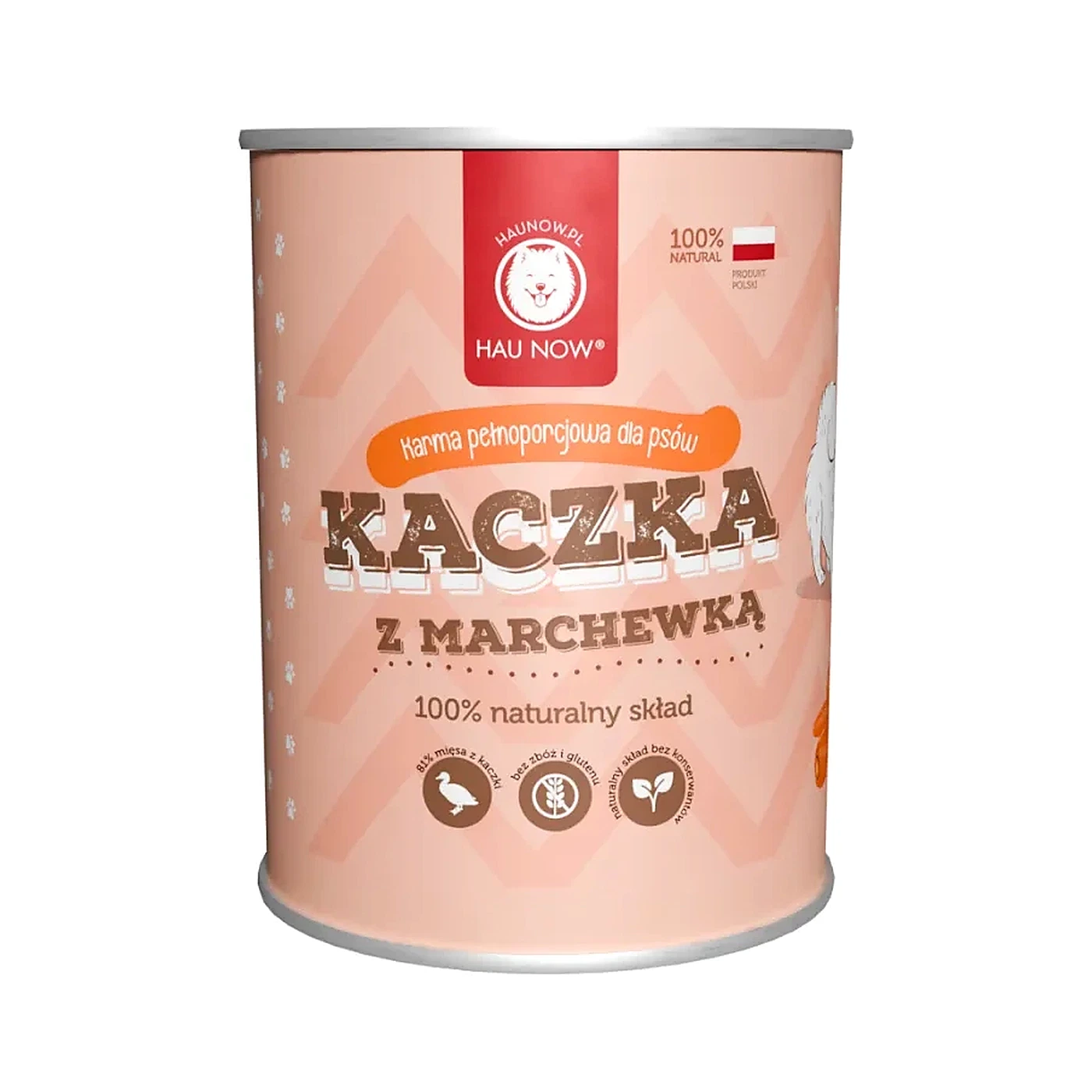 Hau Now Mokra karma dla psa monobiałkowa Kaczka z marchewką 400g