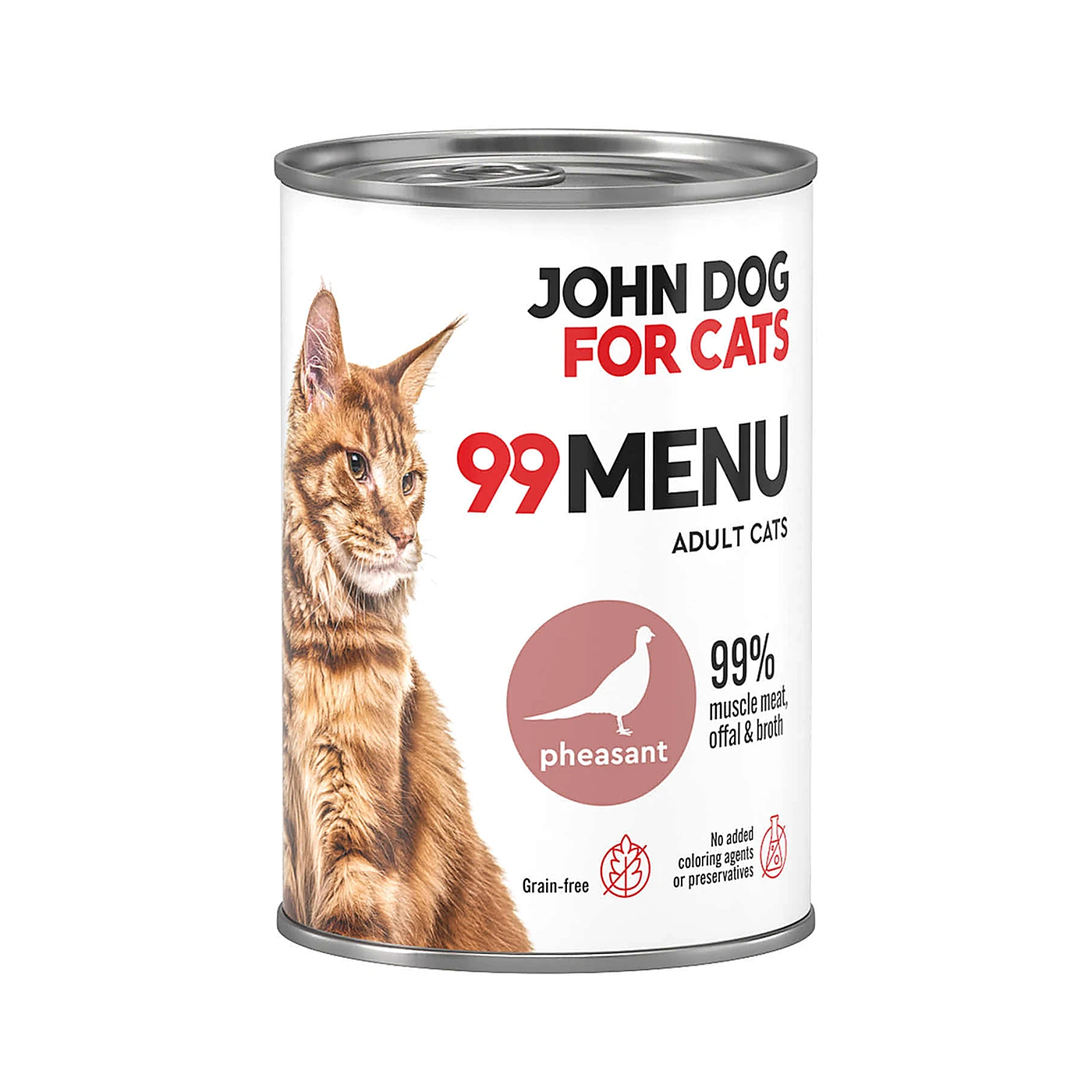 Karma mokra 99 MENU John Dog for Cats bażant 400g