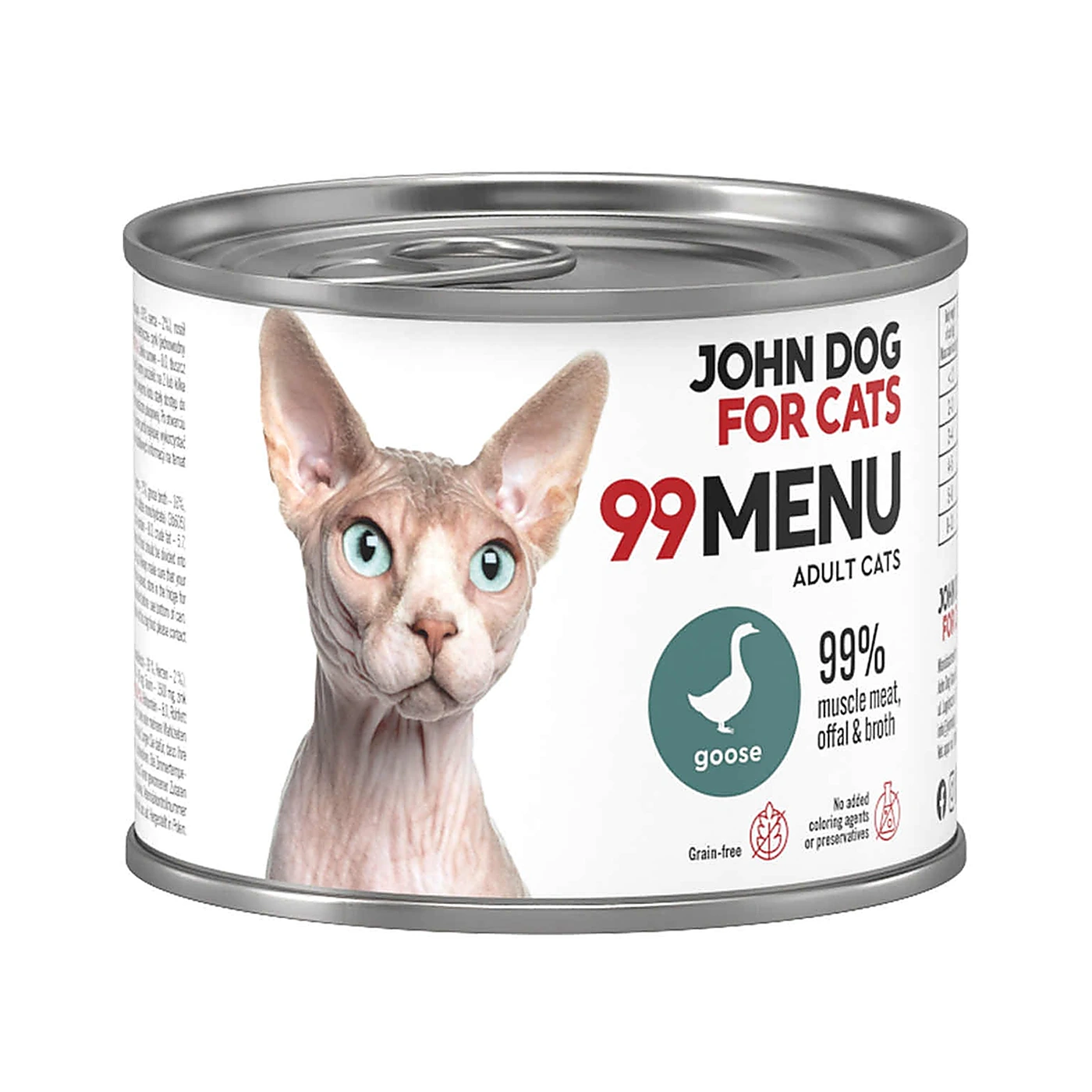 Karma mokra 99 MENU John Dog for Cats gęś 200g