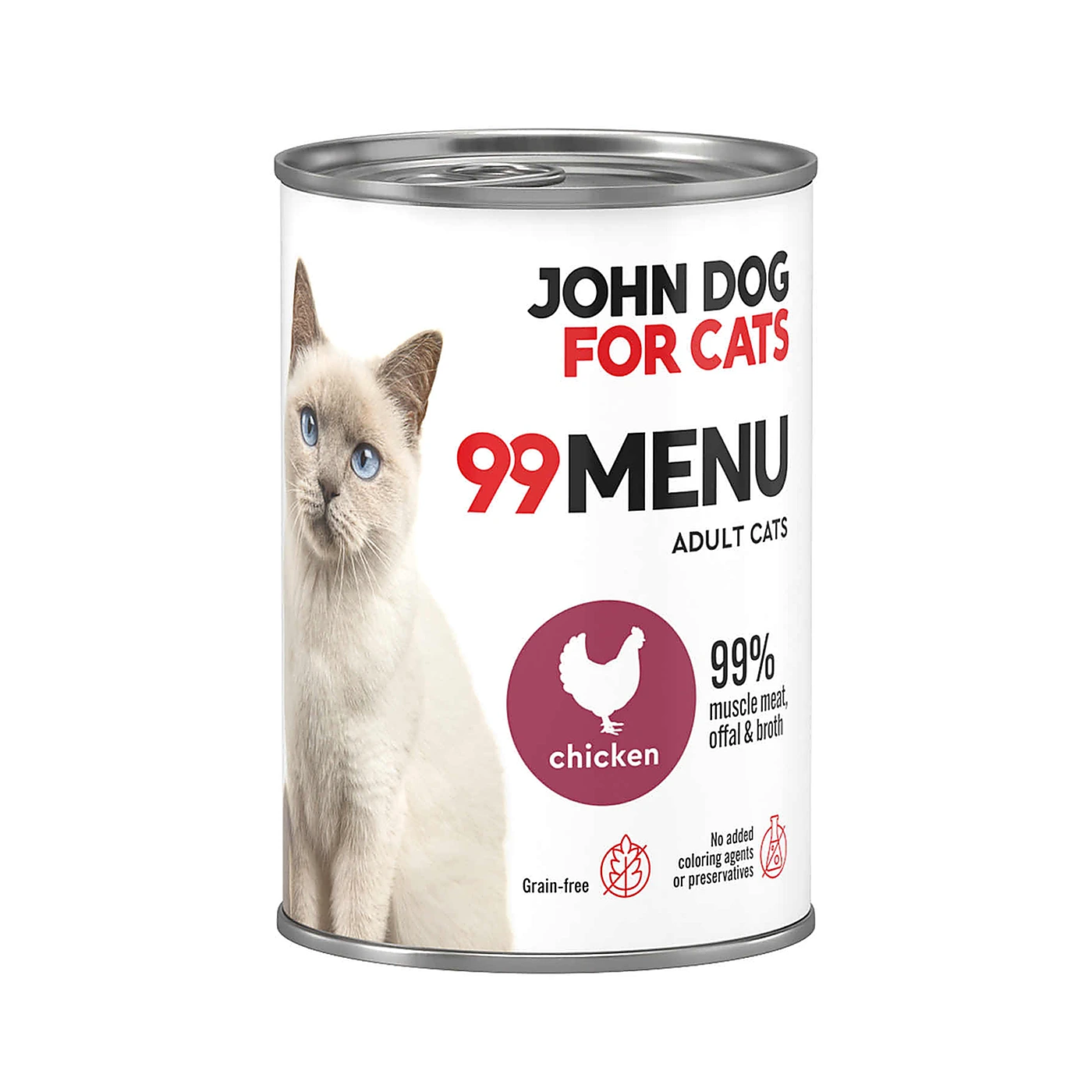 Karma mokra 99 MENU John Dog for Cats kurczak 400g