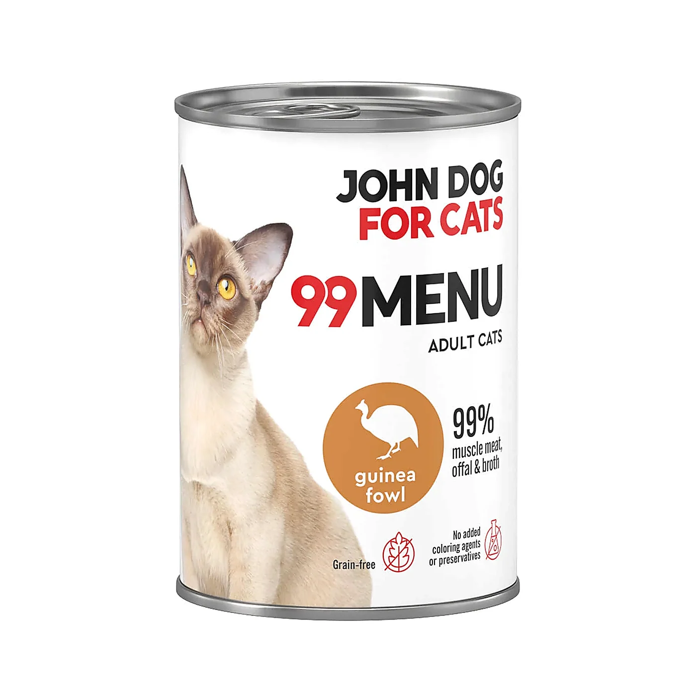 Karma mokra 99 MENU John Dog for Cats perliczka 400g