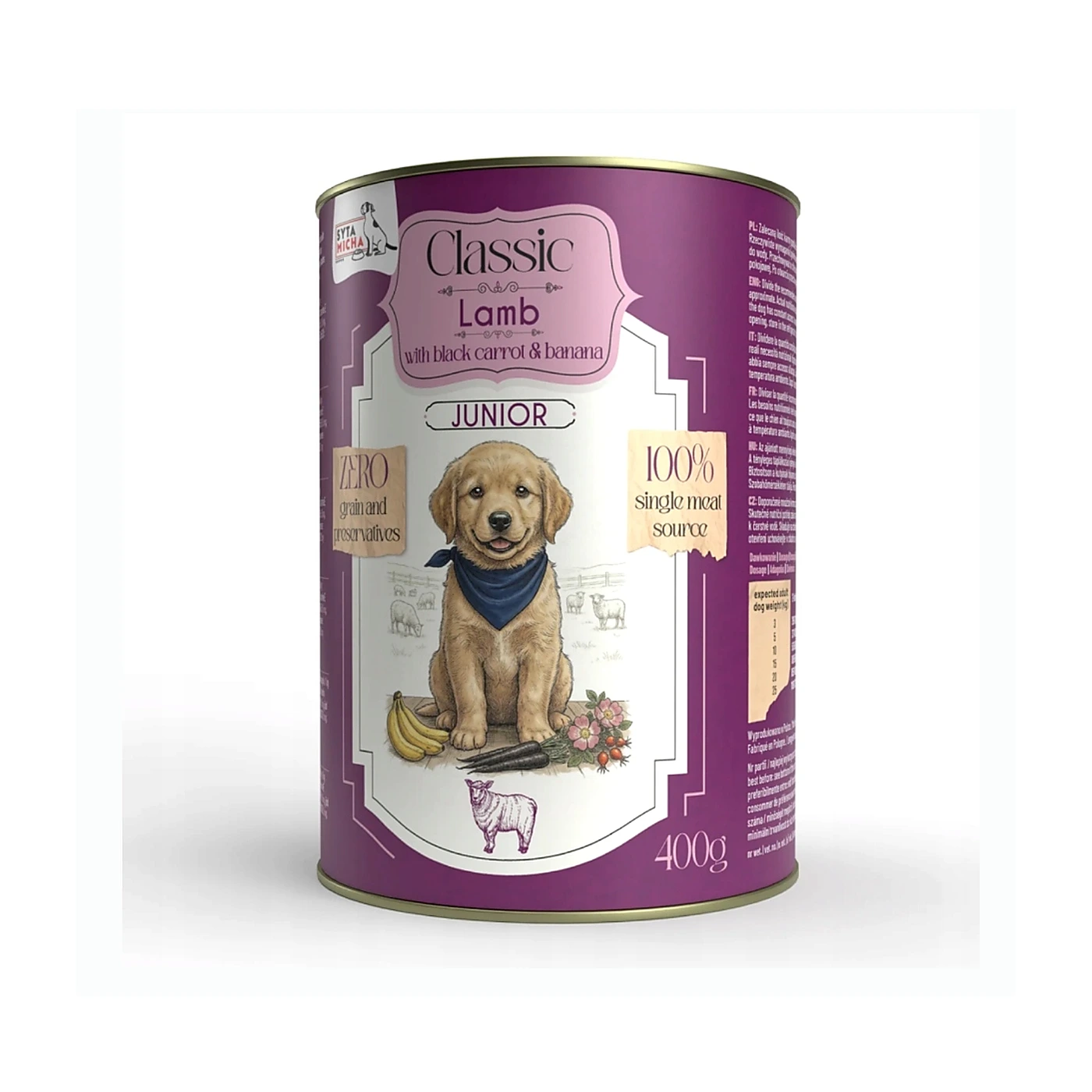 Syta Micha Classic jagnięcina junior 400g
