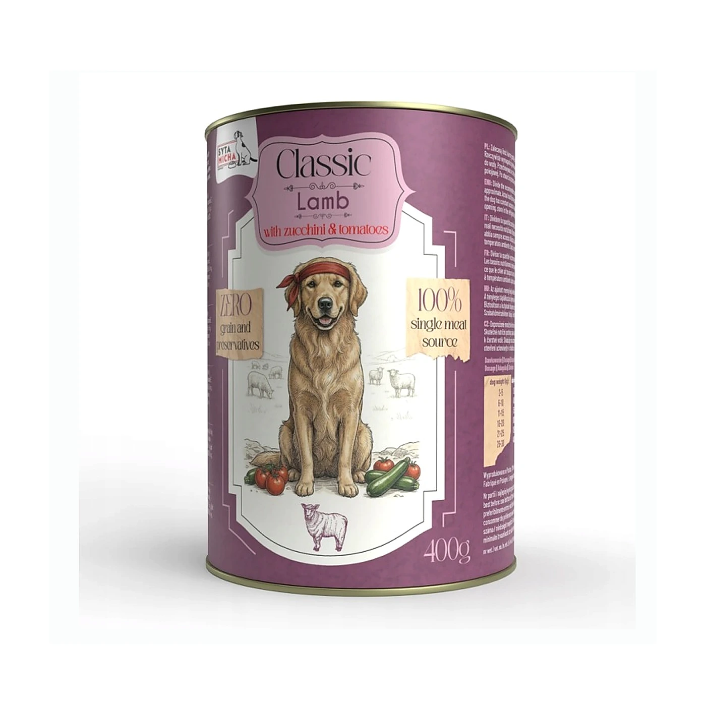 Syta Micha Classic jagnięcina z cukinią 400g