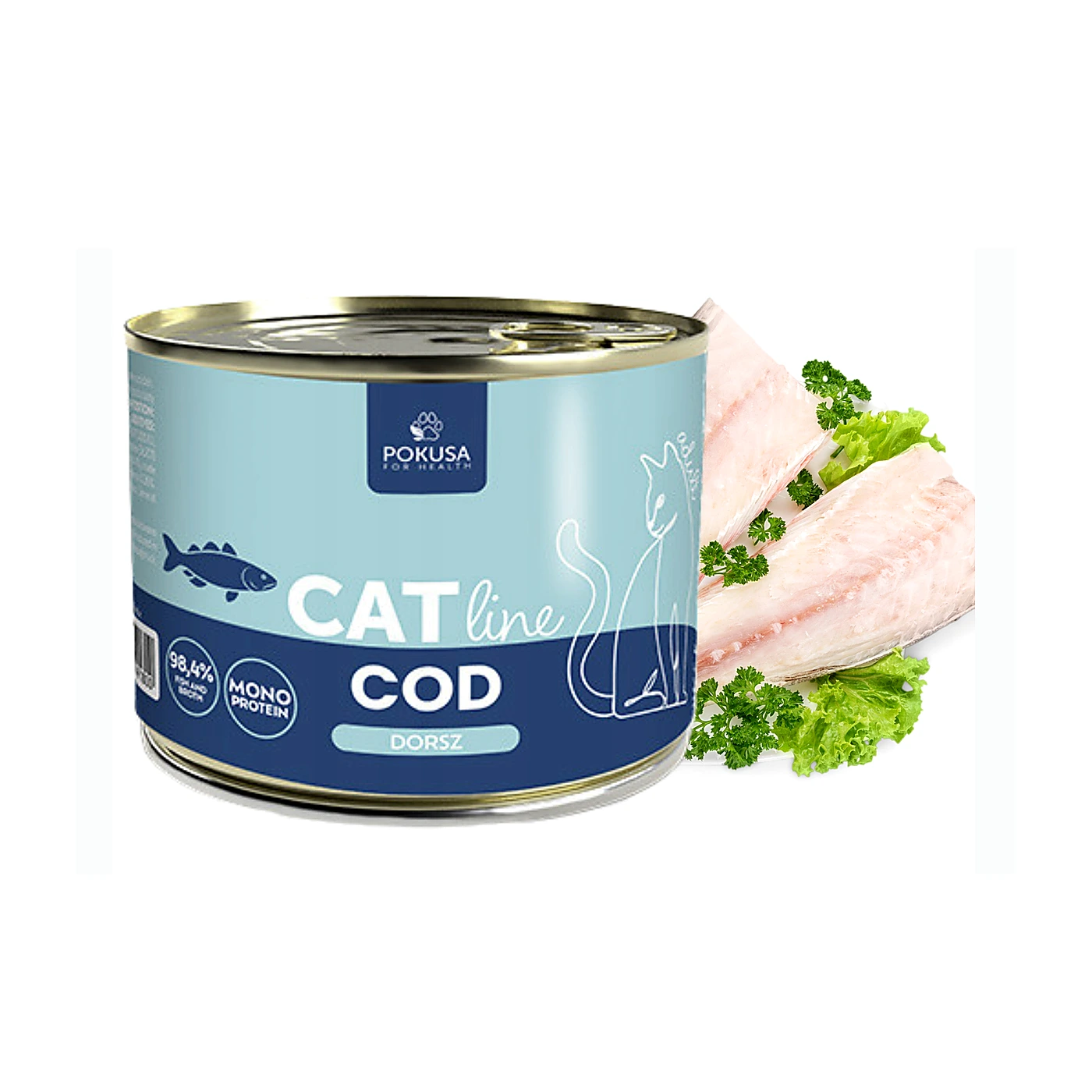 CatLine dorsz karma mokra dla kotów dorosłych 200g