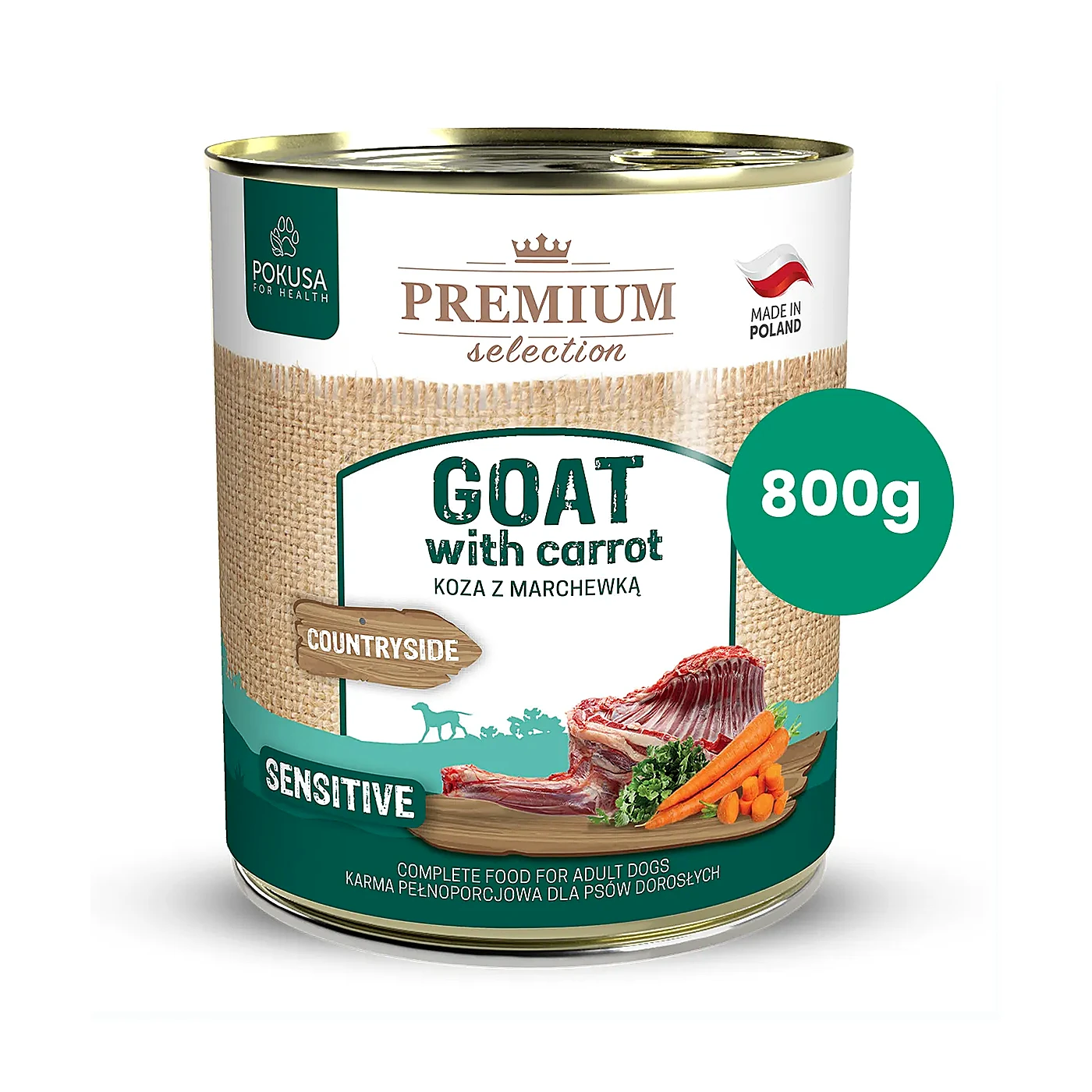 Premium Selection koza z marchewka karma mokra dla psów doroslych 800g