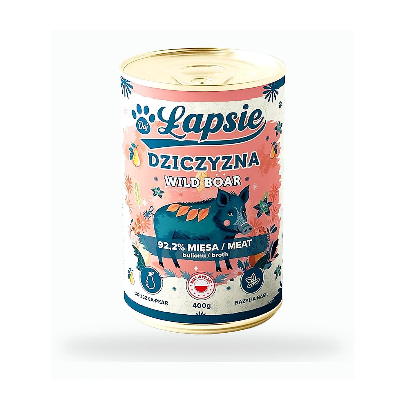 ŁAPSIE MONOBIAŁKOWA KARMA ADULT Z DZIKIEM 400G