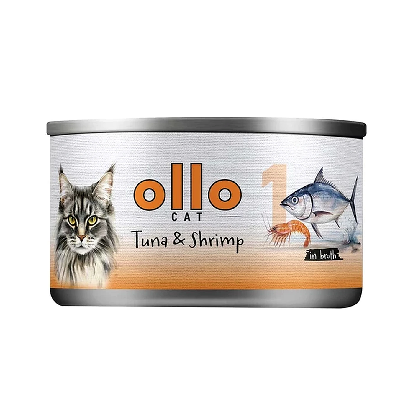 Ollo kot Tuńczyk Krewetki 70g