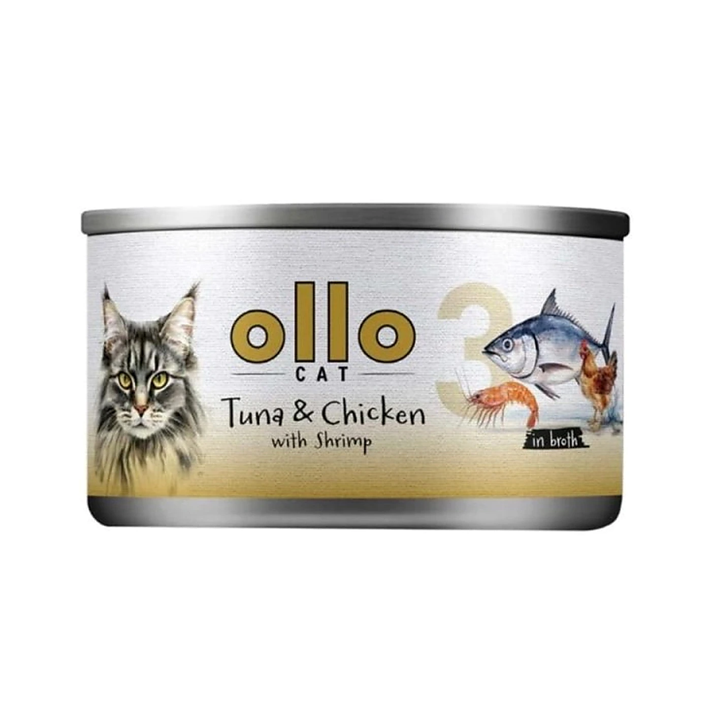 Ollo kot Tuńczyk Kurczak Krewetka 70g
