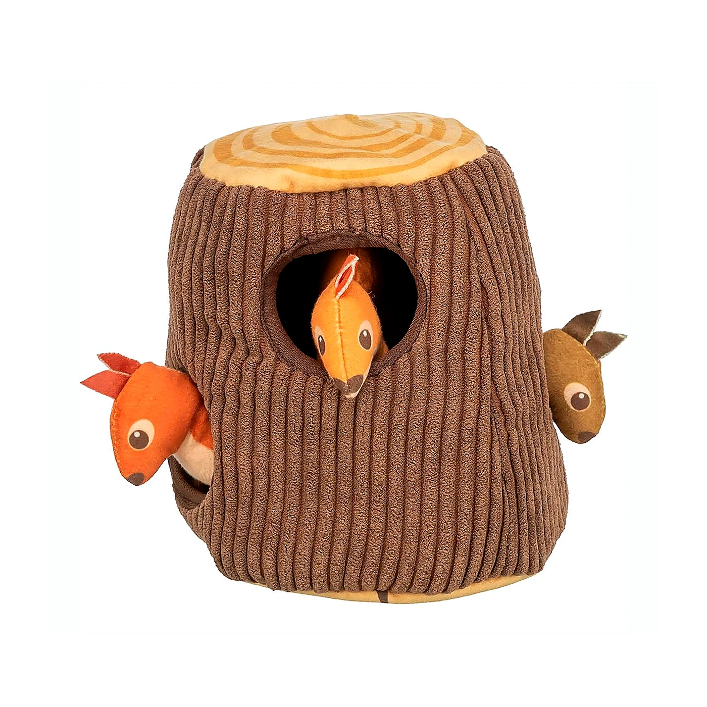 Pień drzewa z wiewiórką, dla psa, 16 cm, różne kolory