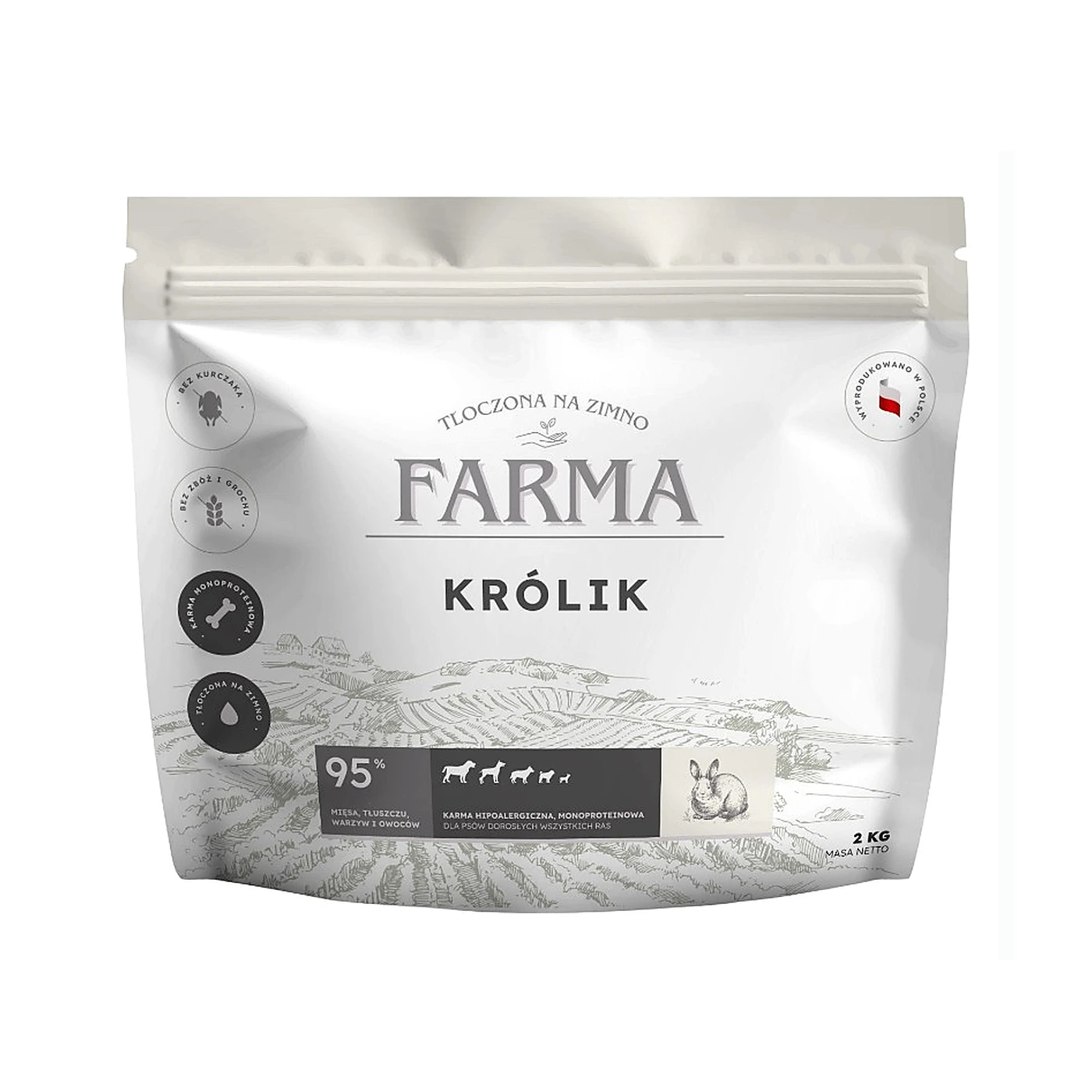Farma Adult Królik Tłoczona Na Zimno 2kg